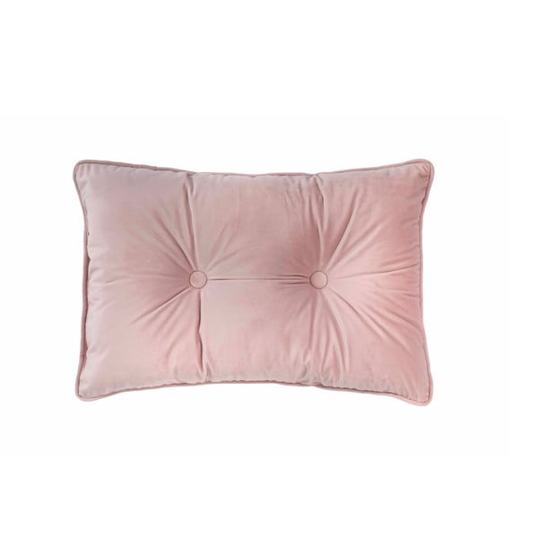Svjetloružičasti jastuk Tiseco Home Studio Velvet Button, 40 x 60 cm