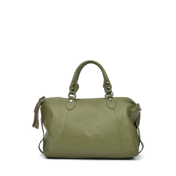 Zelena kožna torbica Mangotti Bags Vivi