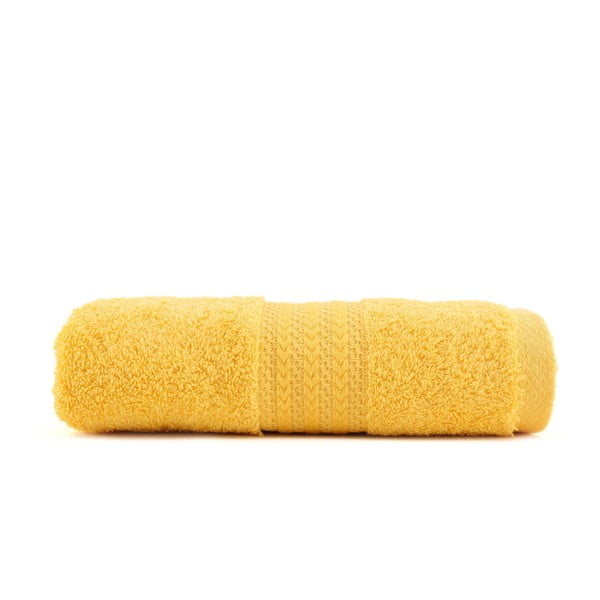 Žuti ručnik od čistog pamuka Sunny, 50 x 90 cm