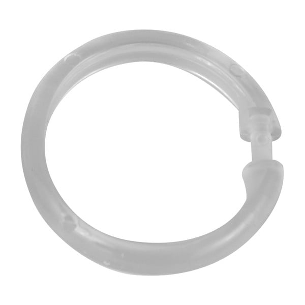 Set od 12 komada prozirnih plastičnih prstena za tuš zavjesu Wenko