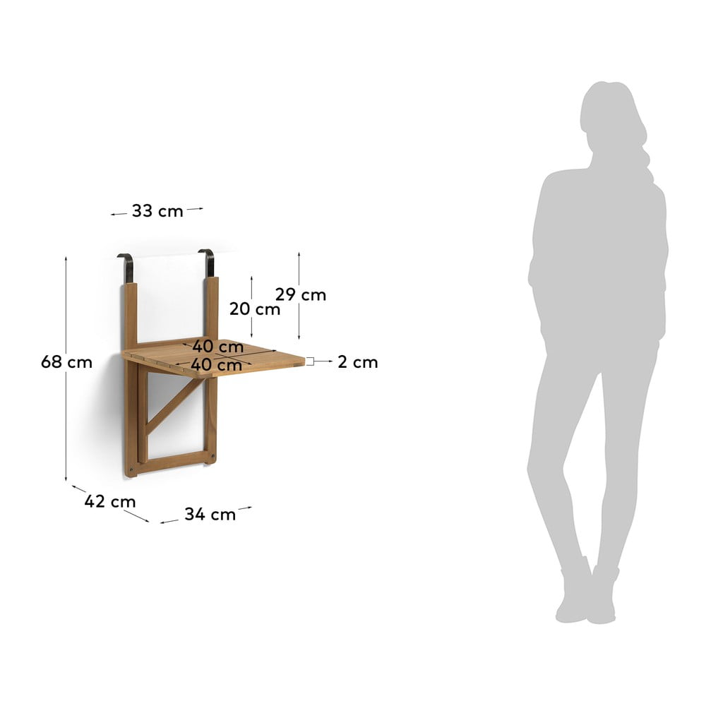 Viseći balkonski stol 40x42 cm Amarilis – Kave Home