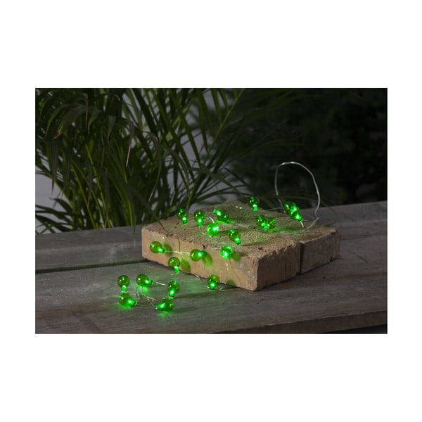 Zeleni vanjski LED rasvjetni lanac s motivom žarulja Best Season Bulb, 20 lampica