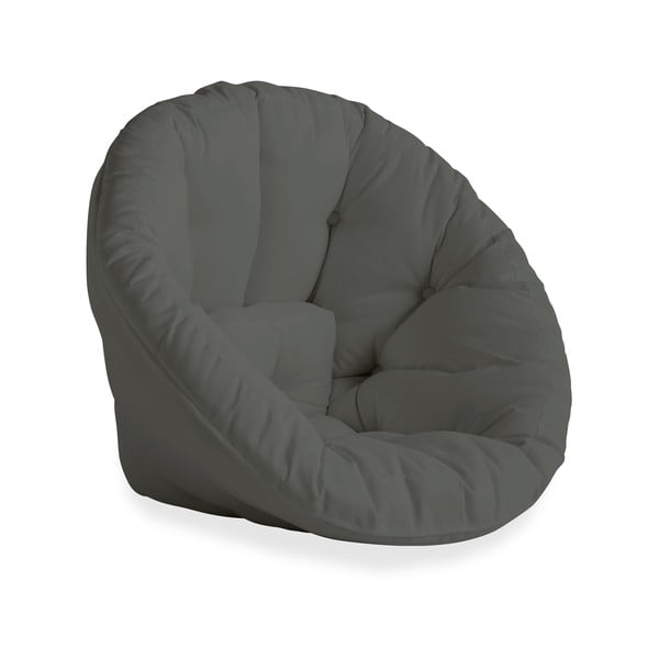 Tamno siva sklopiva fotelja prikladna za eksterijer Karup Design Design OUT ™ Nido Dark Grey