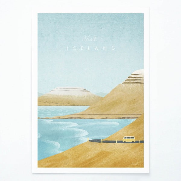 Poster Travelposter Iceland, A3