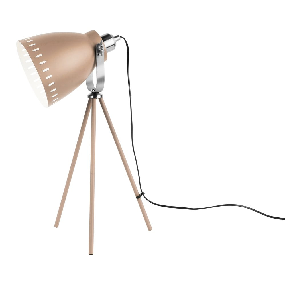 Pješčano smeđa stolna svjetiljka sa srebrnim detaljima Leitmotiv Mingle