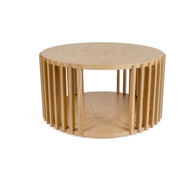 Stolić za kavu od hrastovine Oakman Drum, ø 83 cm