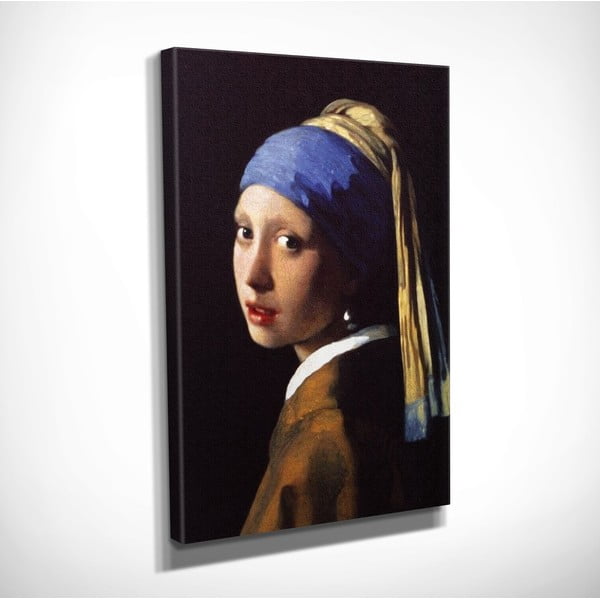Zidna reprodukcija na platnu Johannes Vermeer The Girl with Pearl, 30 x 40 cm