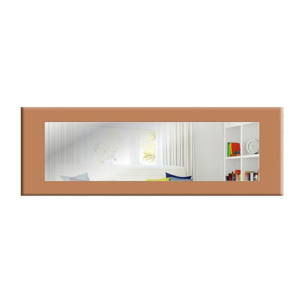 Zidno zrcalo s narančastim smeđim okvirom oyo koncepta Eve, 120 x 40 cm