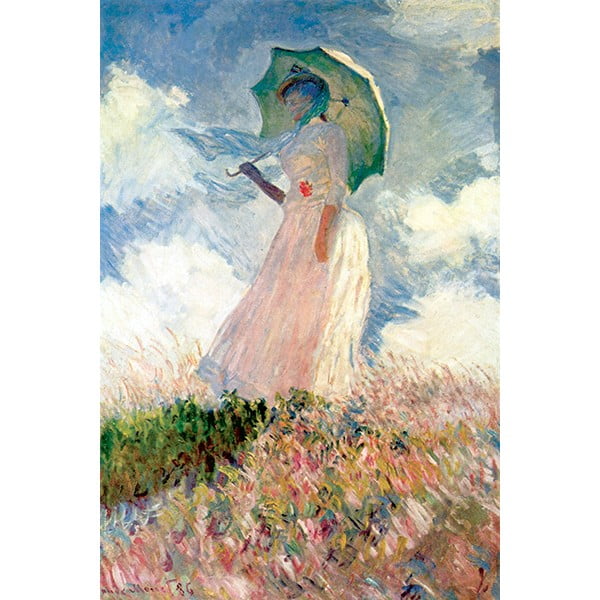 Reprodukcija slike Claudea Moneta- žena sa suncobranom, 70 x 45 cm