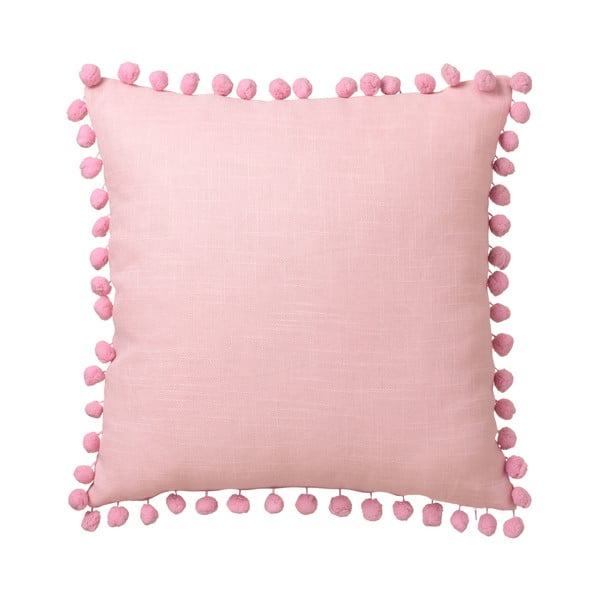 Ružičasti jastuk Unimasa Pompom, 45 x 45 cm