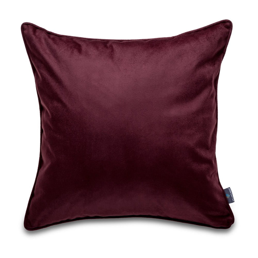 Dark Crvena premaza na jastuku s velvetom površine opovrgava patlidžan, 50 x 50 cm
