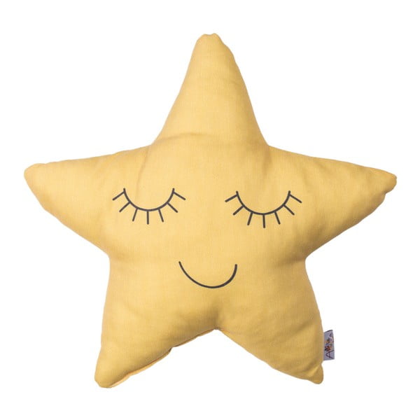 Žuti pamučni dječji jastuk Mike & Co. NEW YORK Pillow Toy Star, 35 x 35 cm