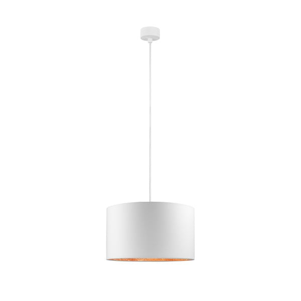 Bijela viseća svjetiljka s detaljem u boji bakra Sotto Luce Mika M, ⌀ 36 cm