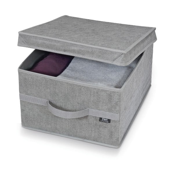 Siva kutija za odlaganje Domopak Stone Large, 50 x 38 cm
