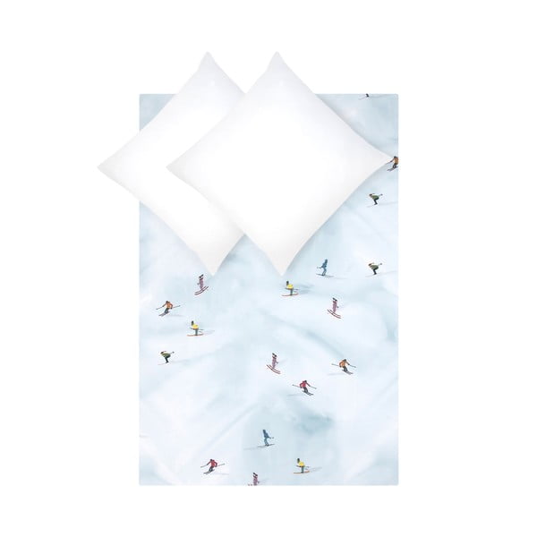 Posteljina za bračni krevet od pamučnog perkala Westwing Collection Kery Till Ski, 200 x 200 cm