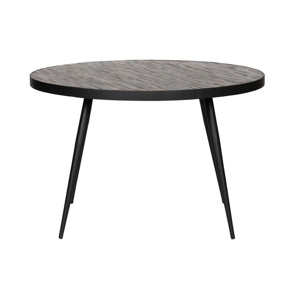 Crni blagovaonski stol WOOOD Vic, ⌀ 120 cm
