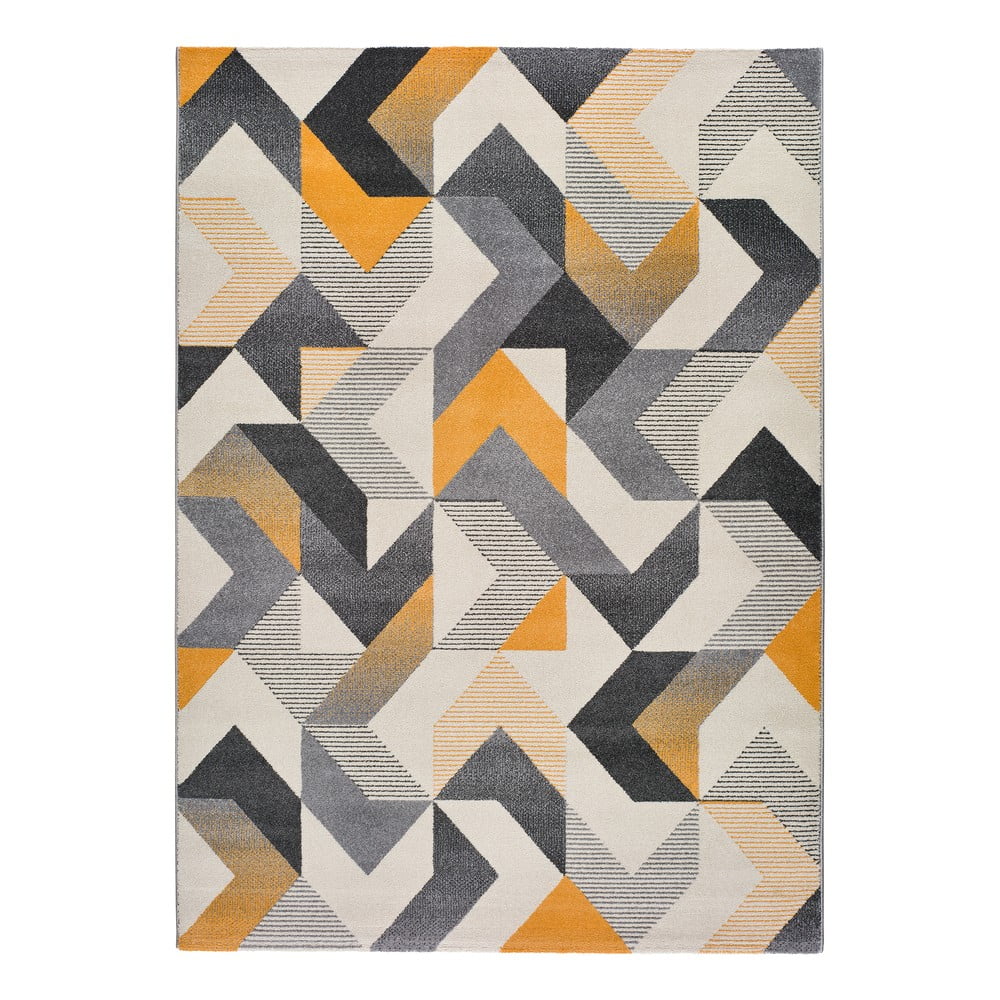 Narančasto-sivi tepih Universal Gladys Abstract, 80 x 150 cm