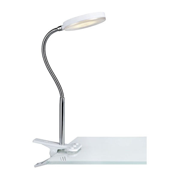 Bijela LED stolna svjetiljka s klipom Markslöjd Flex