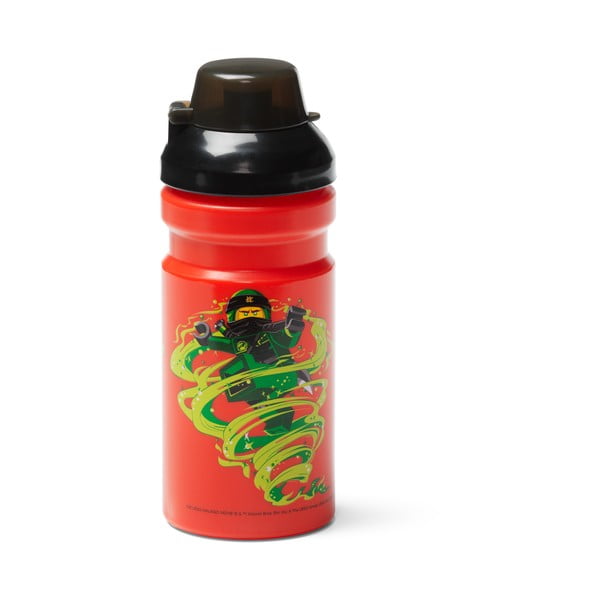 Crvena boca za vodu s crvenim poklopcem LEGO® Ninjago, 390 ml