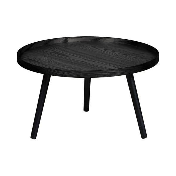 Crni stolić WOOOD Mesa, Ø 60 cm