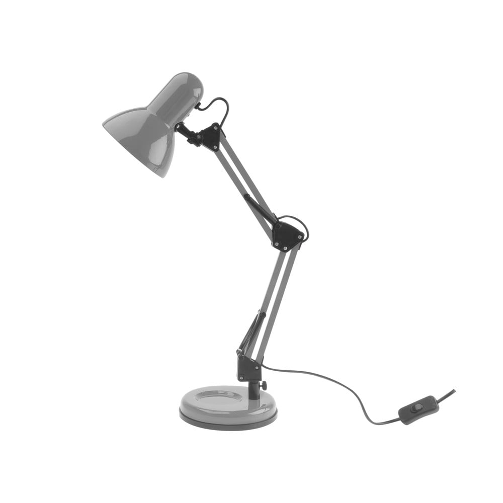 Tamno siva stolna lampa s crnim detaljima Leitmotiv Hobby, ø 12,5 cm