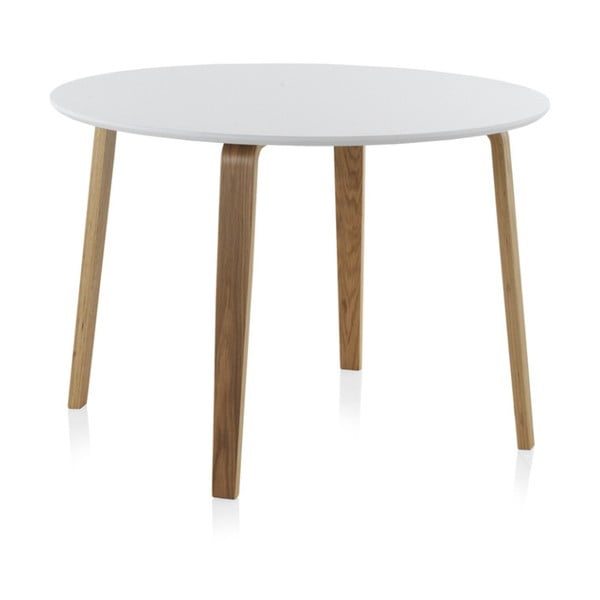 Bijeli okrugli blagovaonski stol Geese, ⌀ 110 cm