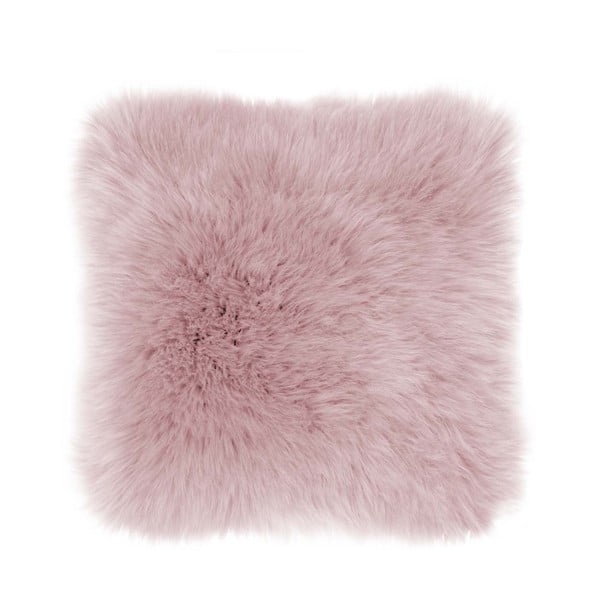 Ružičasti jastuk Tiseco Home Studio Sheepskin, 45 x 45 cm