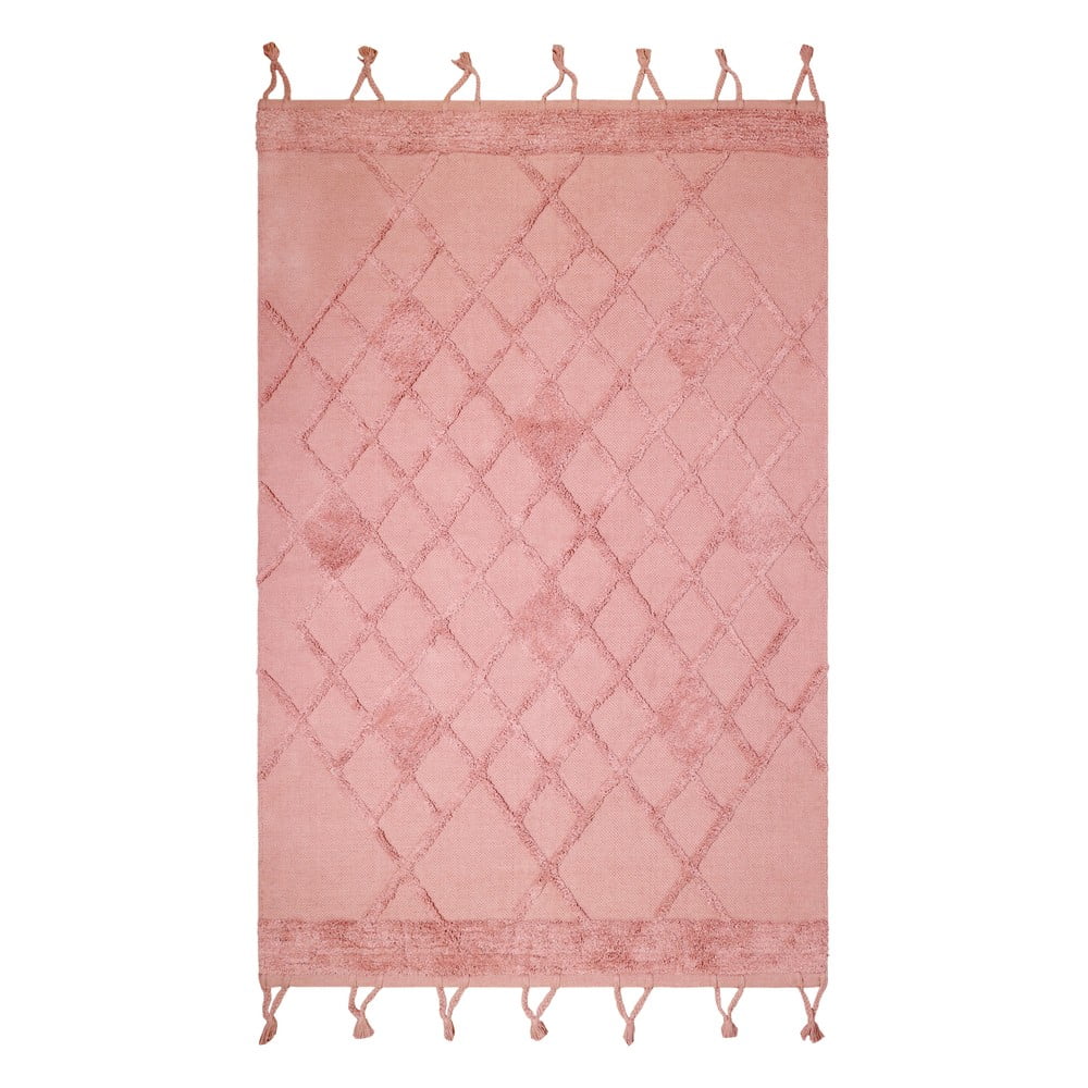 Ružičasti pamučni tepih Nattiot Liege, 110 x 170 cm