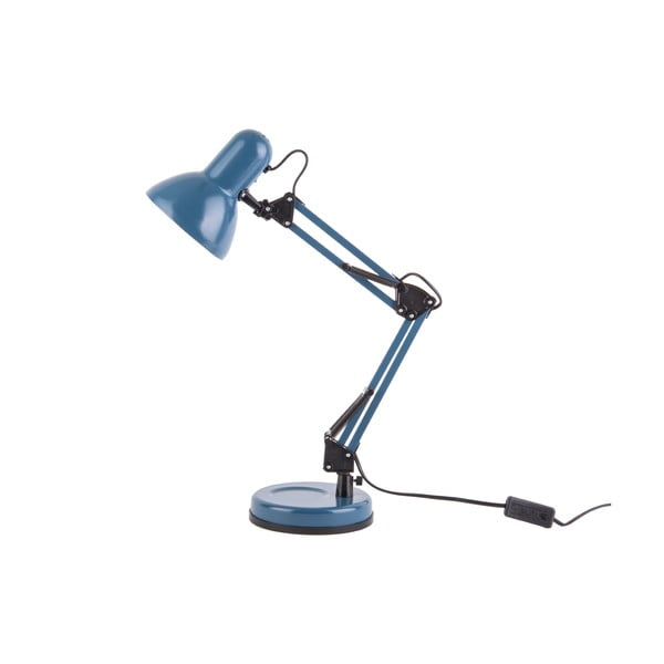 Plava stolna svjetiljka s crnim detaljima Leitmotiv Hobby Ø 12,5 cm