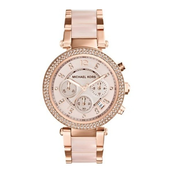 Ženski sat s ružičastim detaljima u rose gold boji Michael Kors Blush
