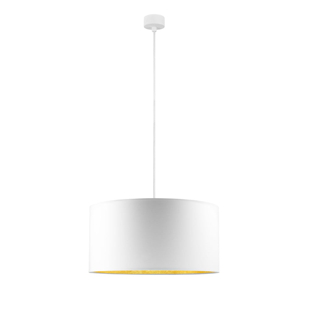 Bijela viseća svjetiljka s unutarnjom stranom u zlatnoj boji Sotto Luce Mika, ⌀ 50 cm