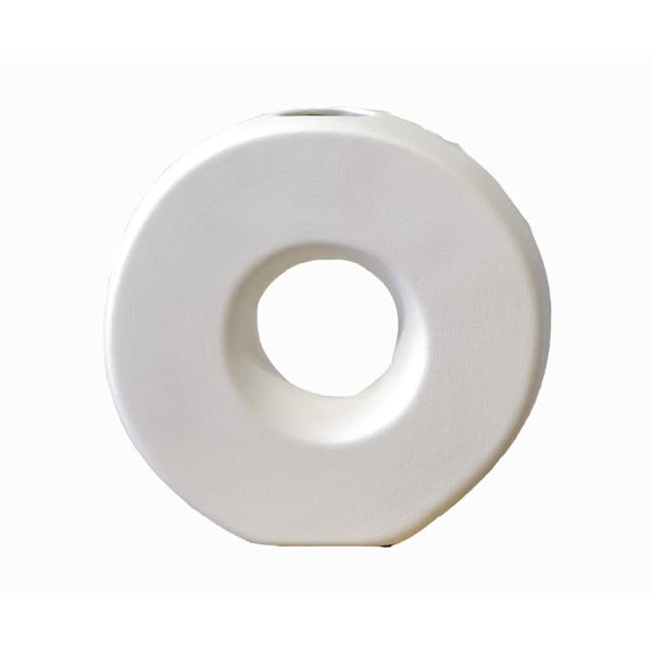 Bijela keramička vaza Rulina Donut