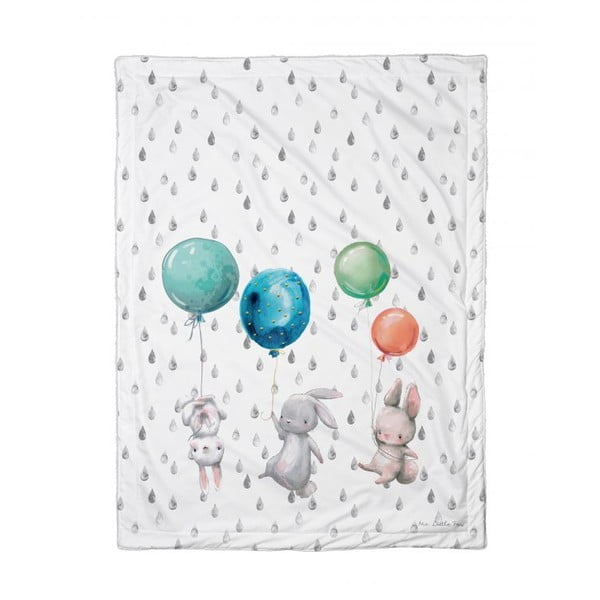 Dječji pokrivač Mr. Little Fox Flying Bunnies, 100 x 70 cm
