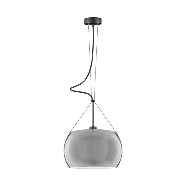 Viseća svjetiljka u srebrnoj boji Sotto Luce Momo Matte, ⌀ 33 cm
