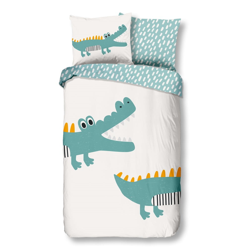 Dječja pamučna posteljina Good Morning Crocodile, 140 x 220 cm