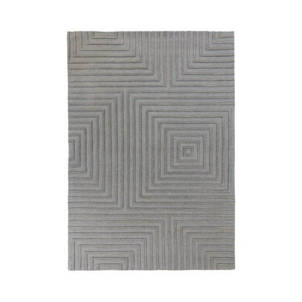 Sivi vuneni tepih Flair Rugs Estela, 120 x 170 cm