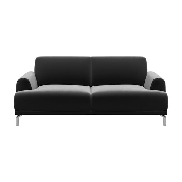 Tamnosivi baršunasti kauč MESONICA Puzo, 170 cm