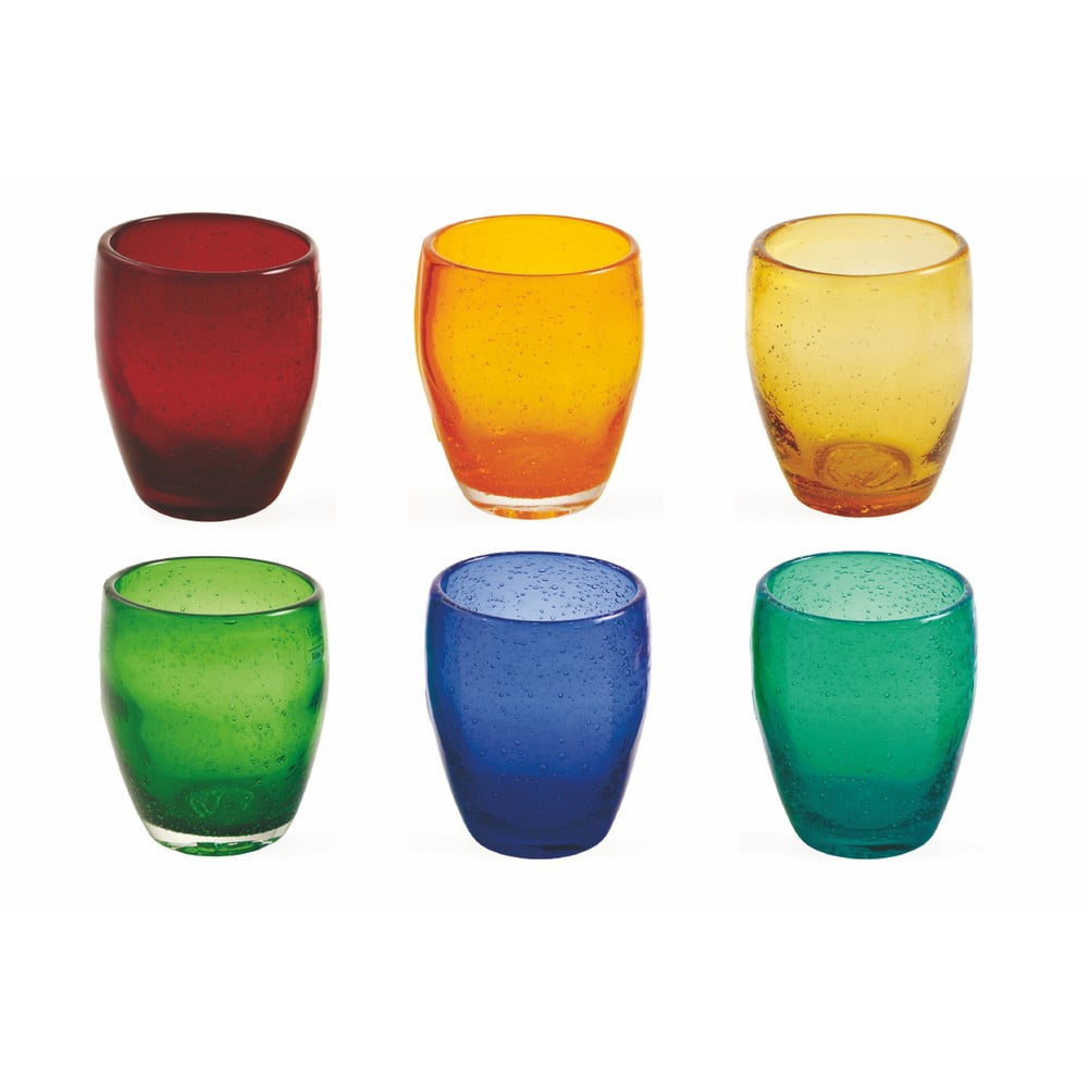 Set od 6 čaša u boji od puhanog stakla Villa&#39;d Este Rainbow, 280 ml