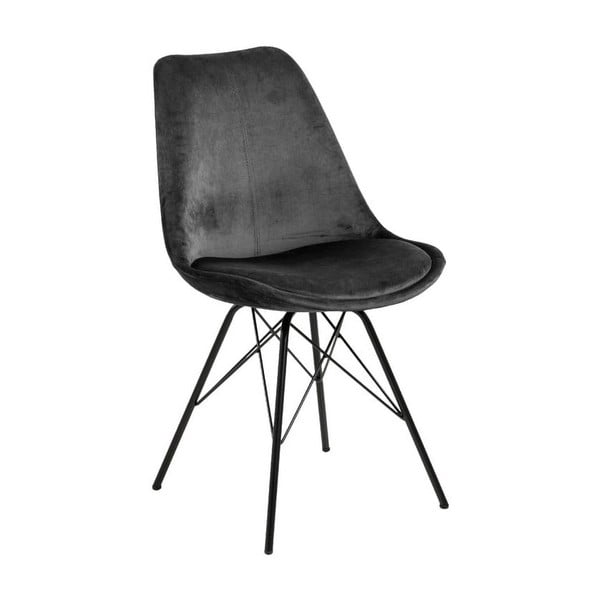 Siva blagovaonska stolica s crnom bazom Actona Eris