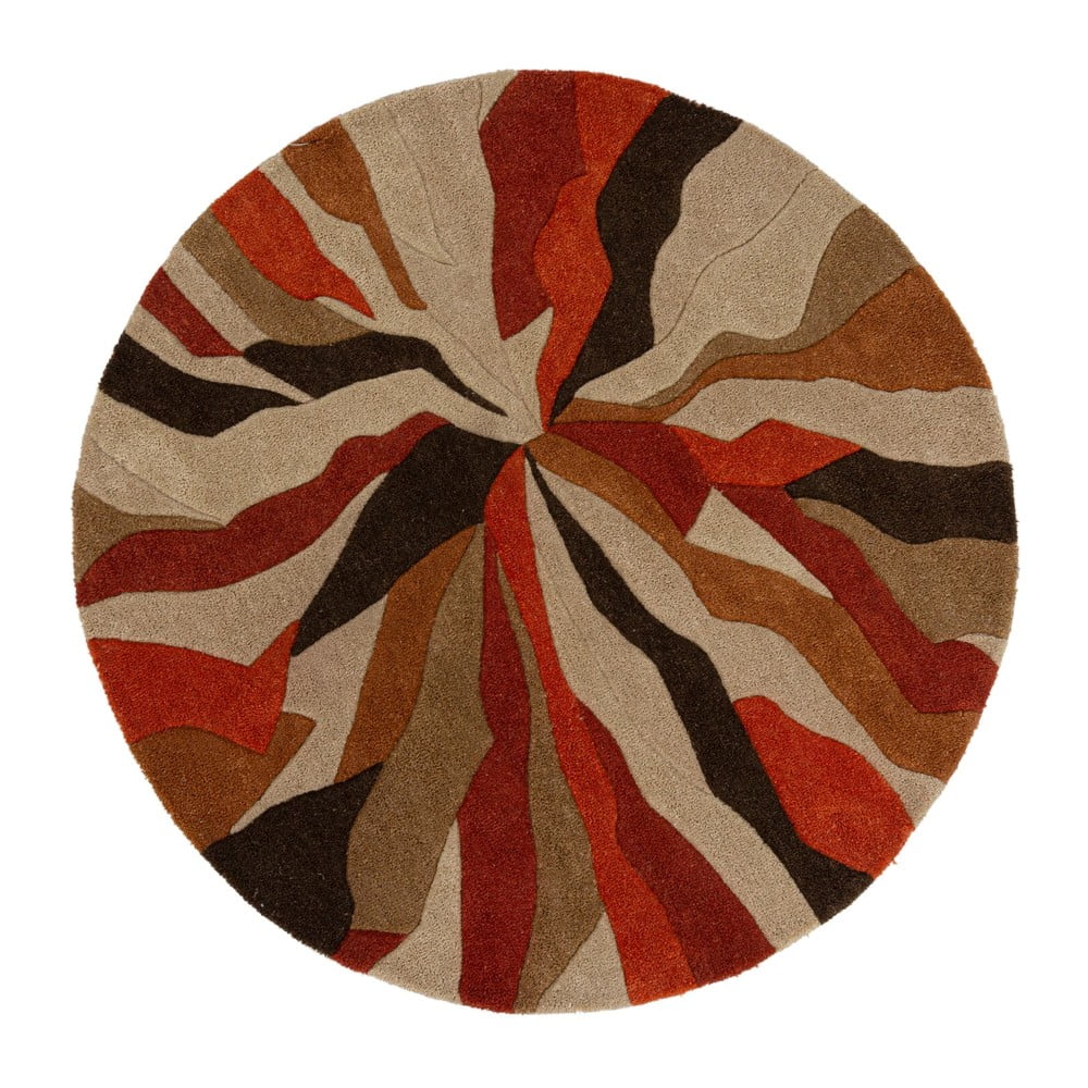 Narančasti tepih Flair Rugs Splinter, ⌀ 135 cm