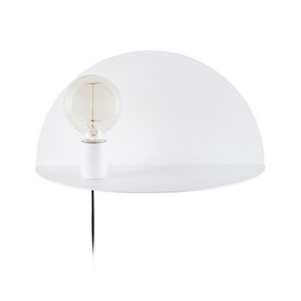 Bijela zidna svjetiljka s policom Homemania Decor Shelfie, dužine 20 cm