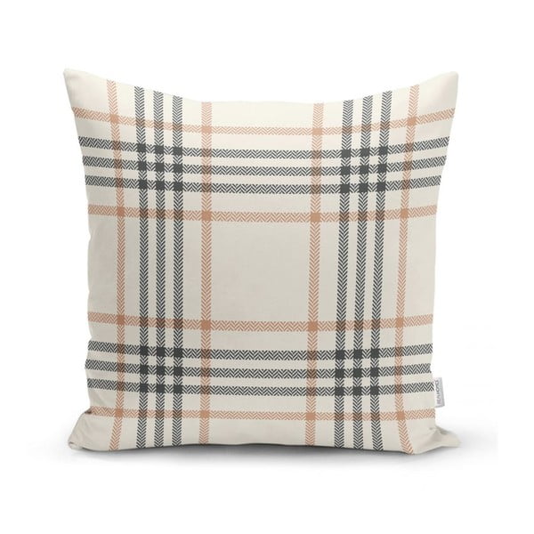 Sivo-bež dekorativni premaz za minimalistički jastuk jastuk pokriva Burberry, 35 x 55 cm