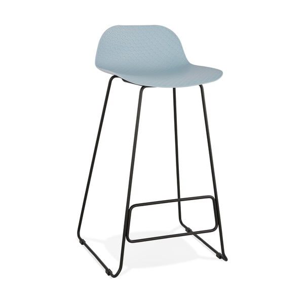 Plava bar stolica s crnim nogama Kokoon Sweet, Sedam visine 76 cm