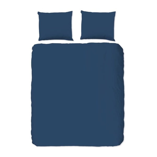 Plava pamučna posteljina dobro jutro univerzalno, 220 x 240 cm