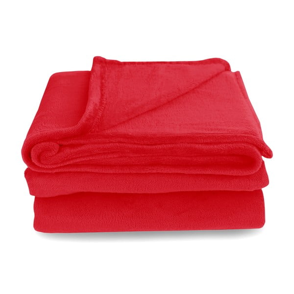 Crvena deka od mikrovlakana DecoKing Mic, 200 x 220 cm