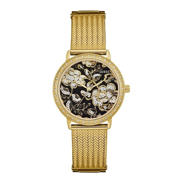Ženski sat s remenom od nehrđajućeg čelika u zlatnoj boji Guess W0822L2