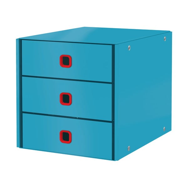 Plava kutija s 3 ladice Leitz Cosy Click & Store