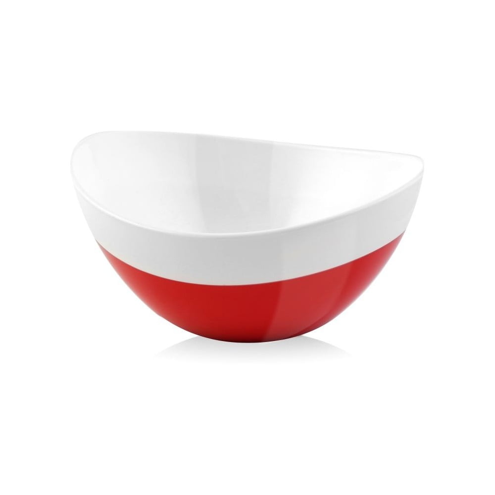 Crveno-bijela zdjela Livio Duo 28 cm