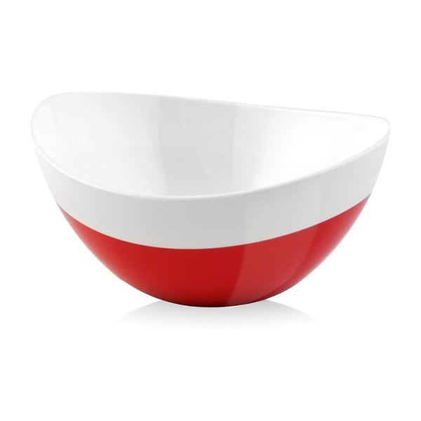 Crveno-bijela zdjela Livio Duo 28 cm