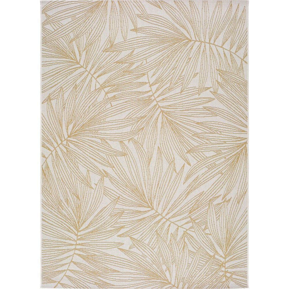 Beige vanjski tepih Universal Hibis Leaf, 80 x 150 cm